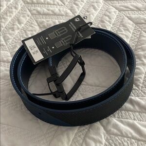Reversible Miguel Bellido Black and Blue Golf Belt with Metal Buckle, BNWT